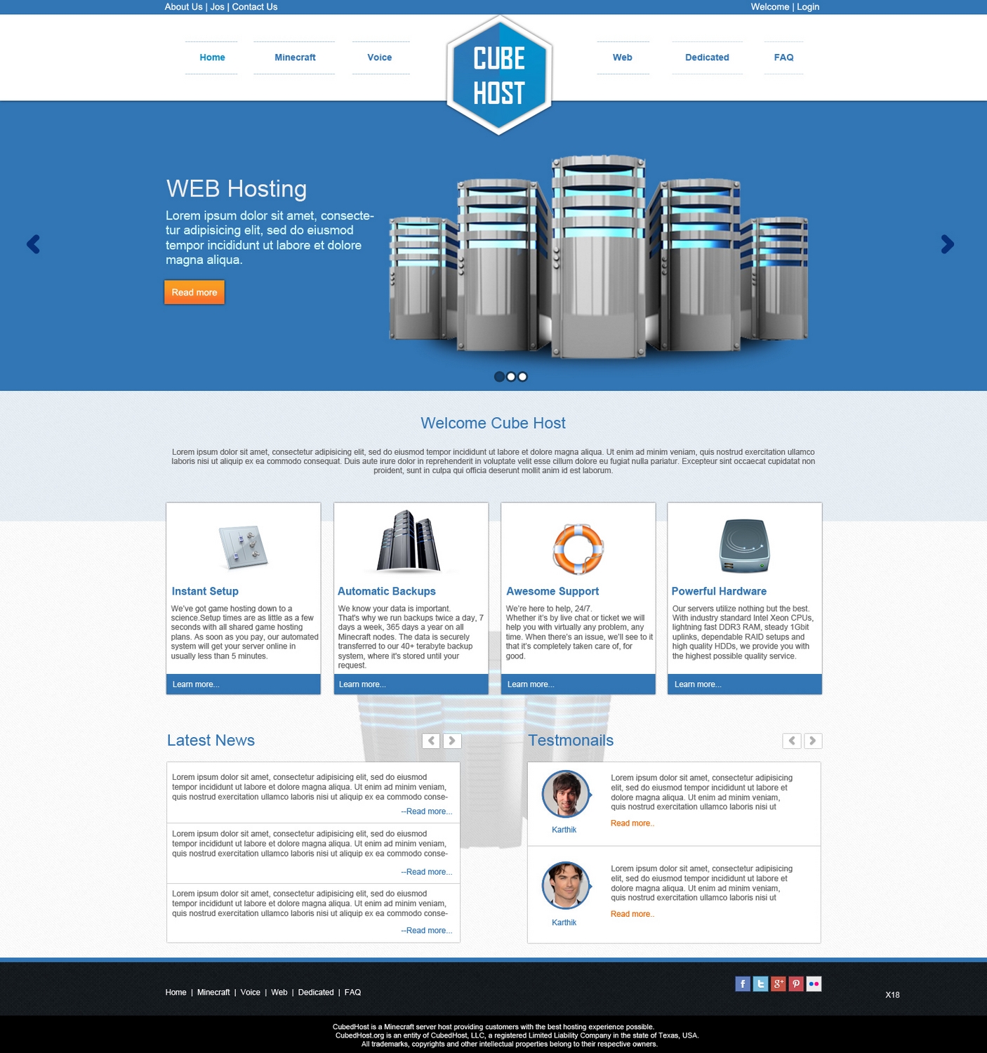 Web Design by pb for CubedHost, LLC | Design #2677862