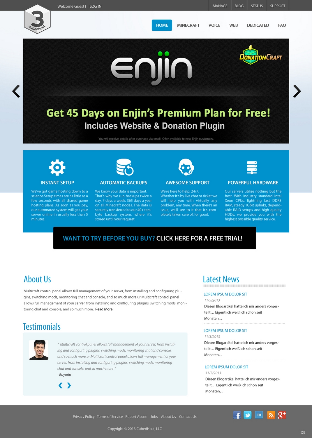 Web-Design von pb für CubedHost, LLC | Design #2677863