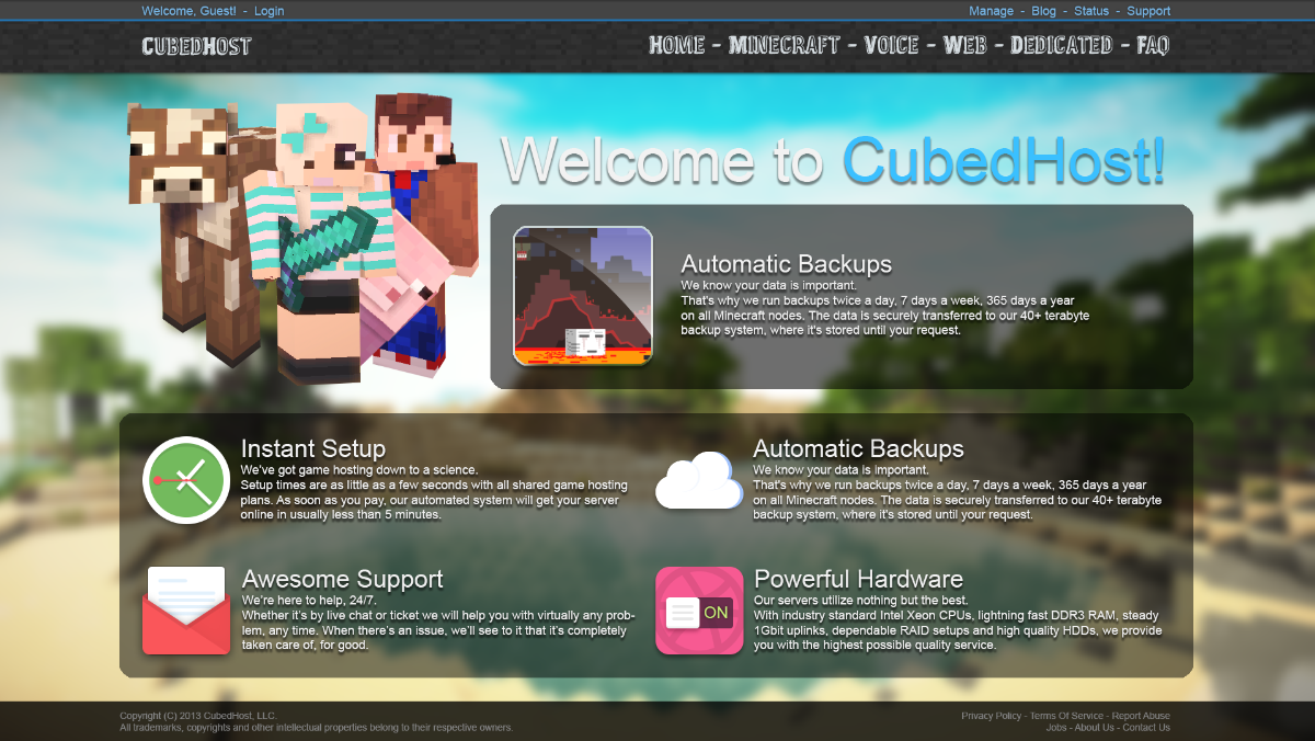 Web Design by XENGS for CubedHost, LLC | Design #2669304
