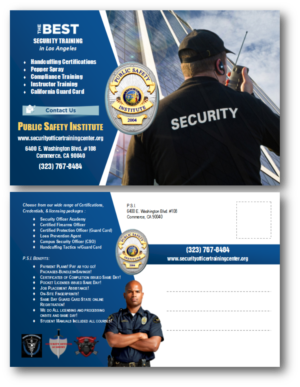 Security Officer Training Certifications POSTCARD | Flyer-Design von citygirl17