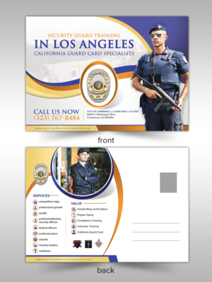 Security Officer Training Certifications POSTCARD | Flyer-Design von SAI DESIGNS