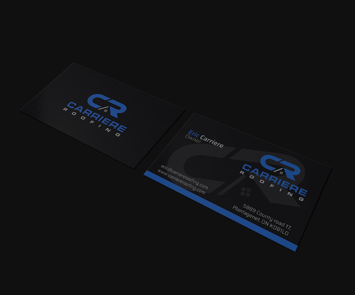 Business Card Design by JK18 for Carriere Roofing | Design #15979412