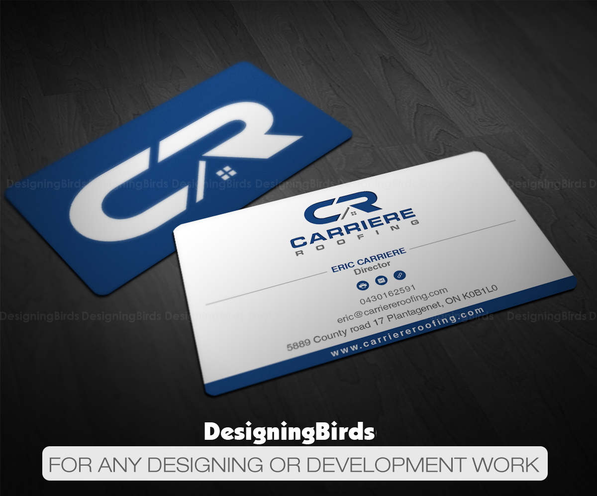 Business Card Design by Designing Birds for Carriere Roofing | Design #15976586