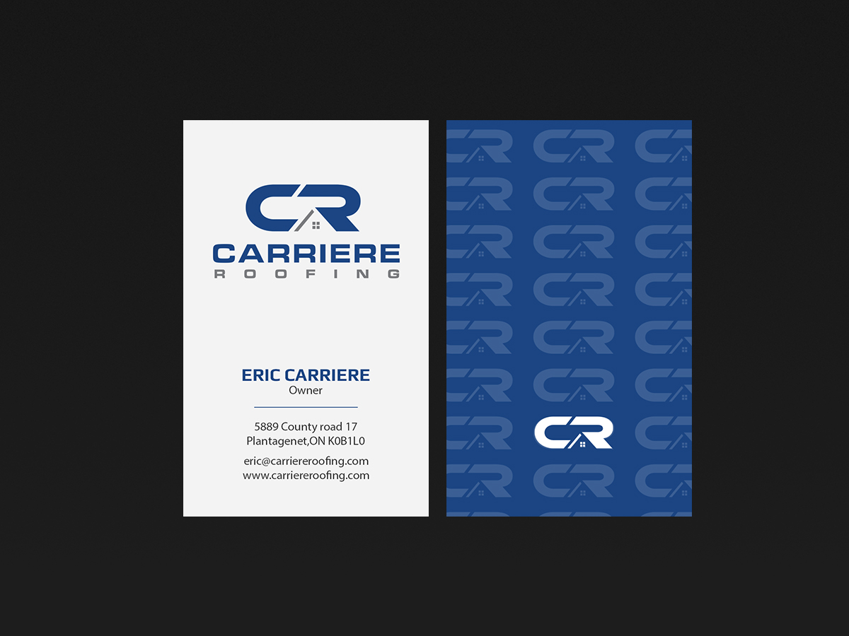 Business Card Design by Creations Box 2015 for Carriere Roofing | Design #15974127