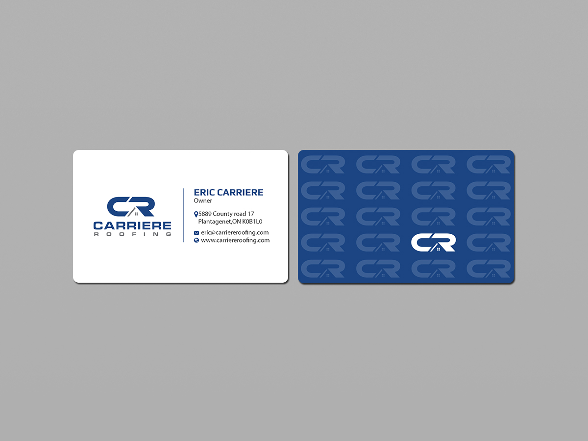 Business Card Design by Creations Box 2015 for Carriere Roofing | Design #15974133