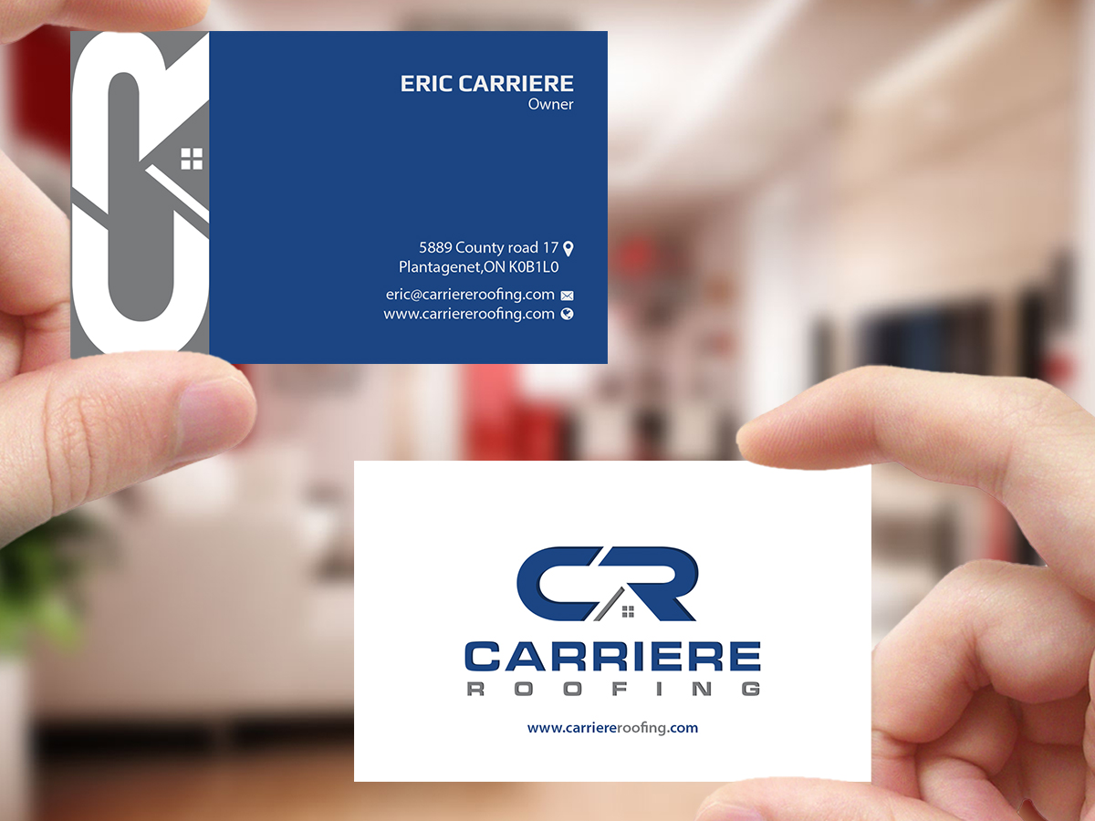 Business Card Design by Creations Box 2015 for Carriere Roofing | Design #15974136
