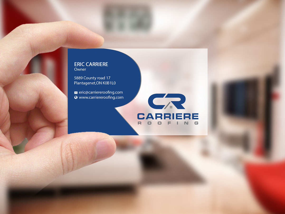 Business Card Design by Creations Box 2015 for Carriere Roofing | Design #16007736