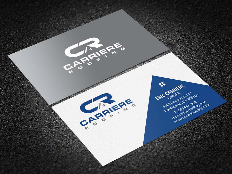 Business Card Design by Brand aid for Carriere Roofing | Design #15972664