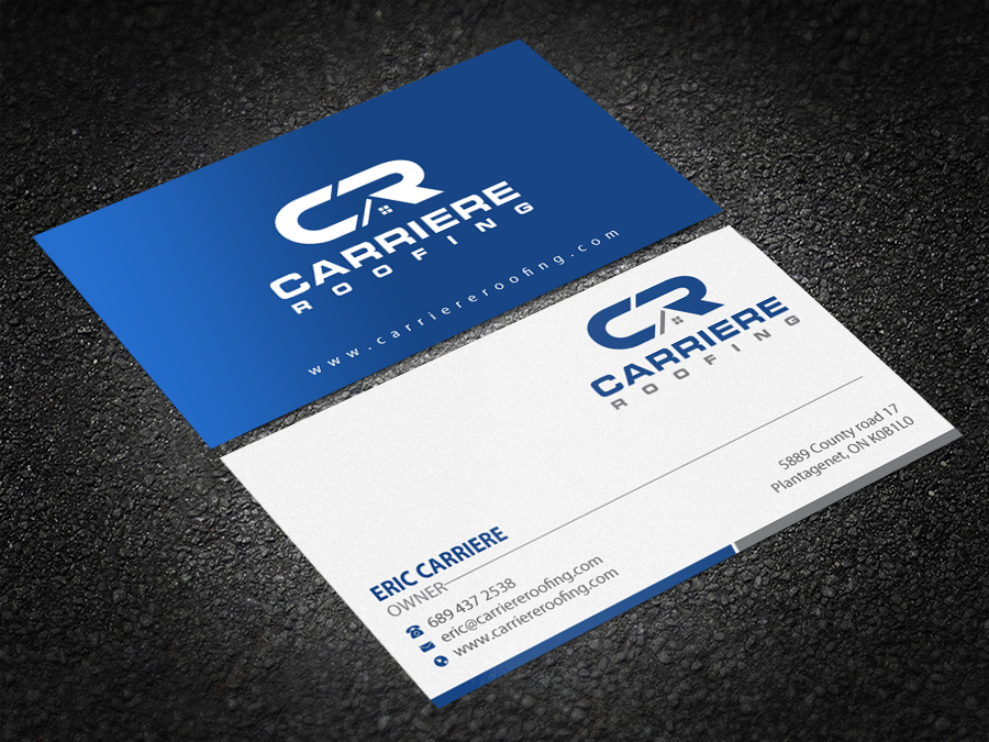 Business Card Design by Brand aid for Carriere Roofing | Design #15972666