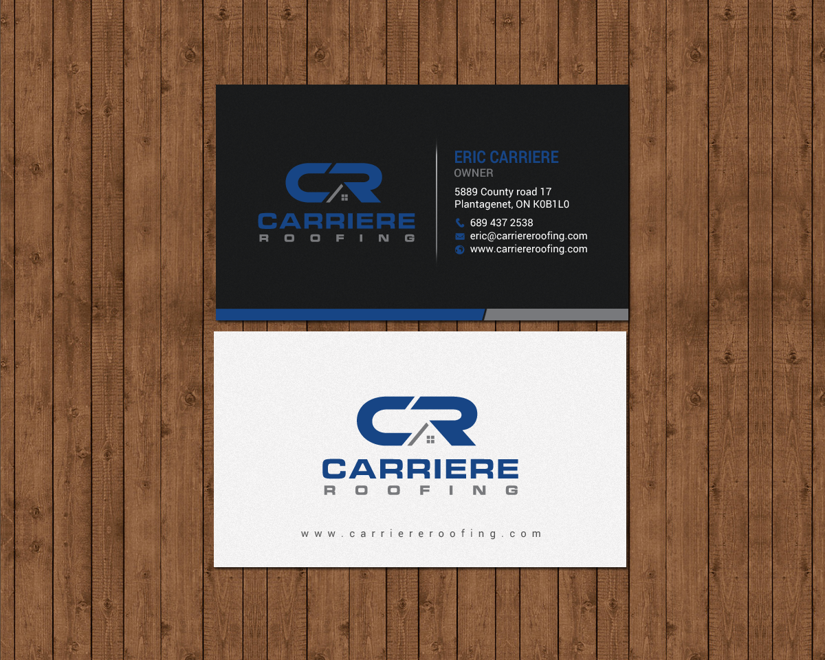 Business Card Design by chandrayaan.creative for Carriere Roofing | Design #15973140