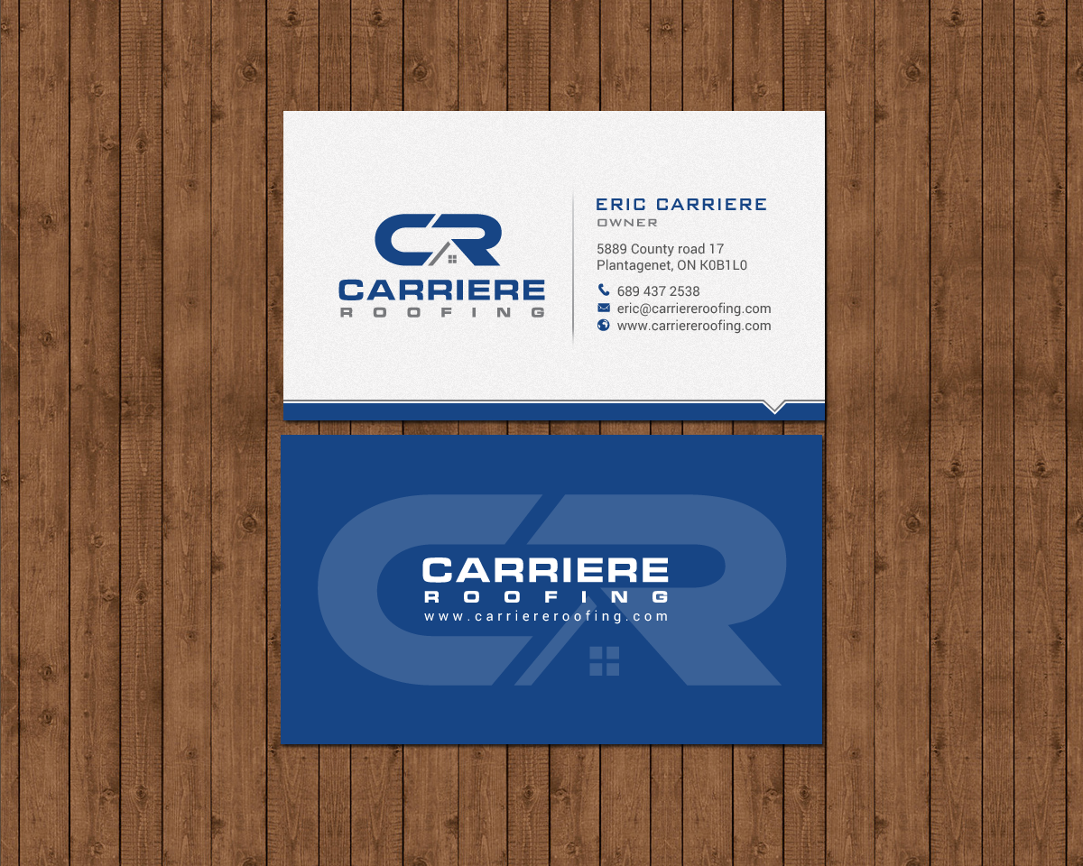 Business Card Design by chandrayaan.creative for Carriere Roofing | Design #15973141