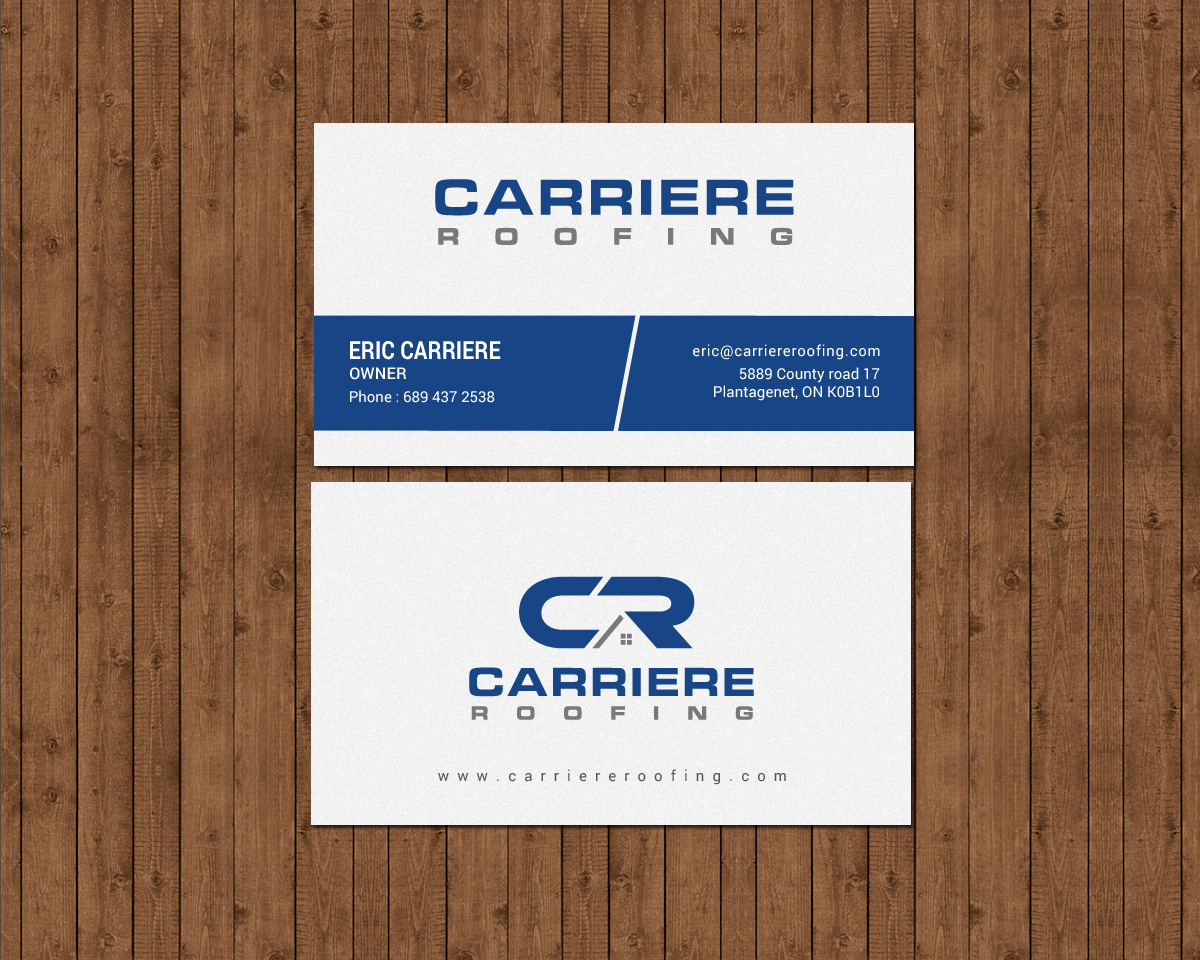 Business Card Design by chandrayaan.creative for Carriere Roofing | Design #15973143