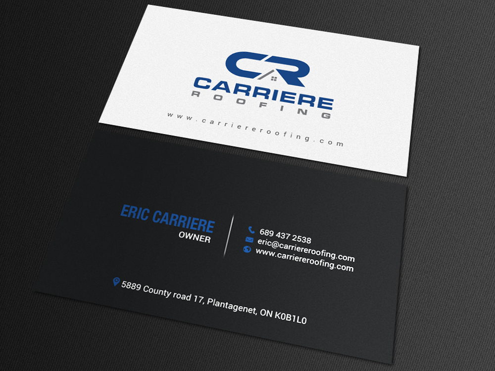 Business Card Design by chandrayaan.creative for Carriere Roofing | Design #15982530