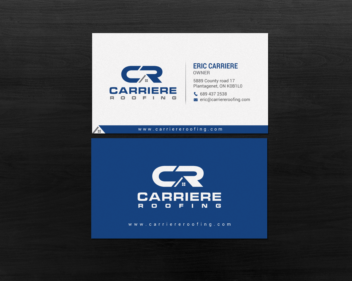 Business Card Design by chandrayaan.creative for Carriere Roofing | Design #15982557