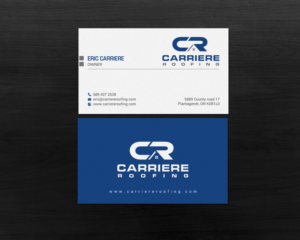 Business Card Design by chandrayaan.creative for Carriere Roofing | Design: #15982583