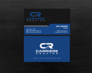 Business Card Design by chandrayaan.creative for Carriere Roofing | Design: #16017894