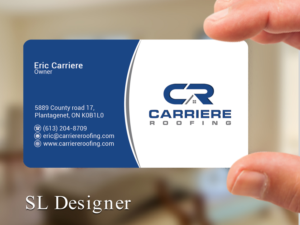 Business Card Design by SL Designer for Carriere Roofing | Design: #15969164