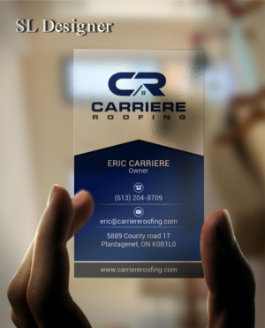Business Card Design by SL Designer for Carriere Roofing | Design: #15969178