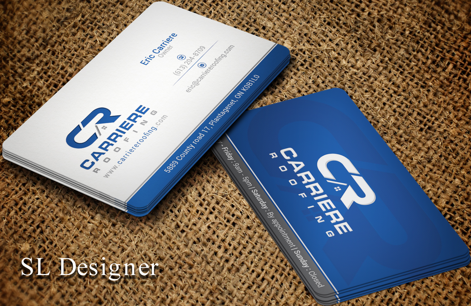 Visitenkarten-Design von SL Designer für Carriere Roofing | Design #15984730
