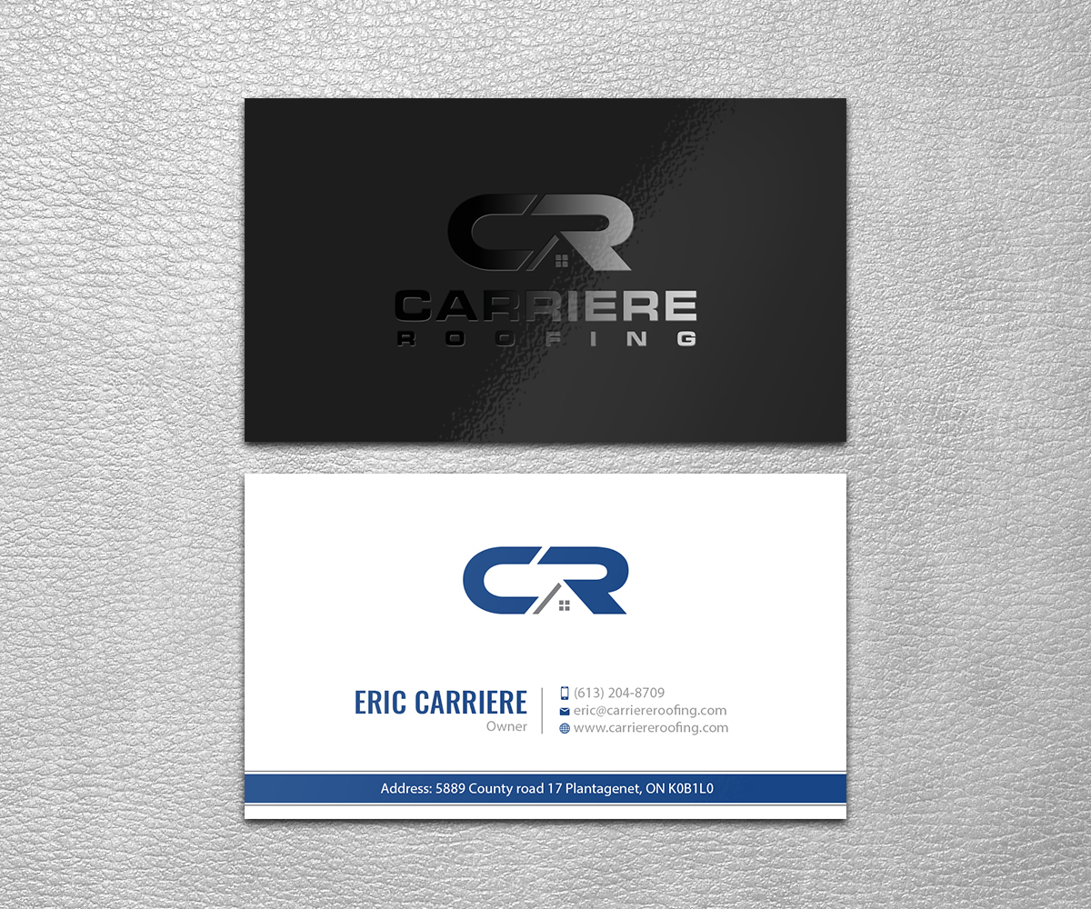 Design de Carte de Visite par SS_Designs pour Carriere Roofing | Design #15974882