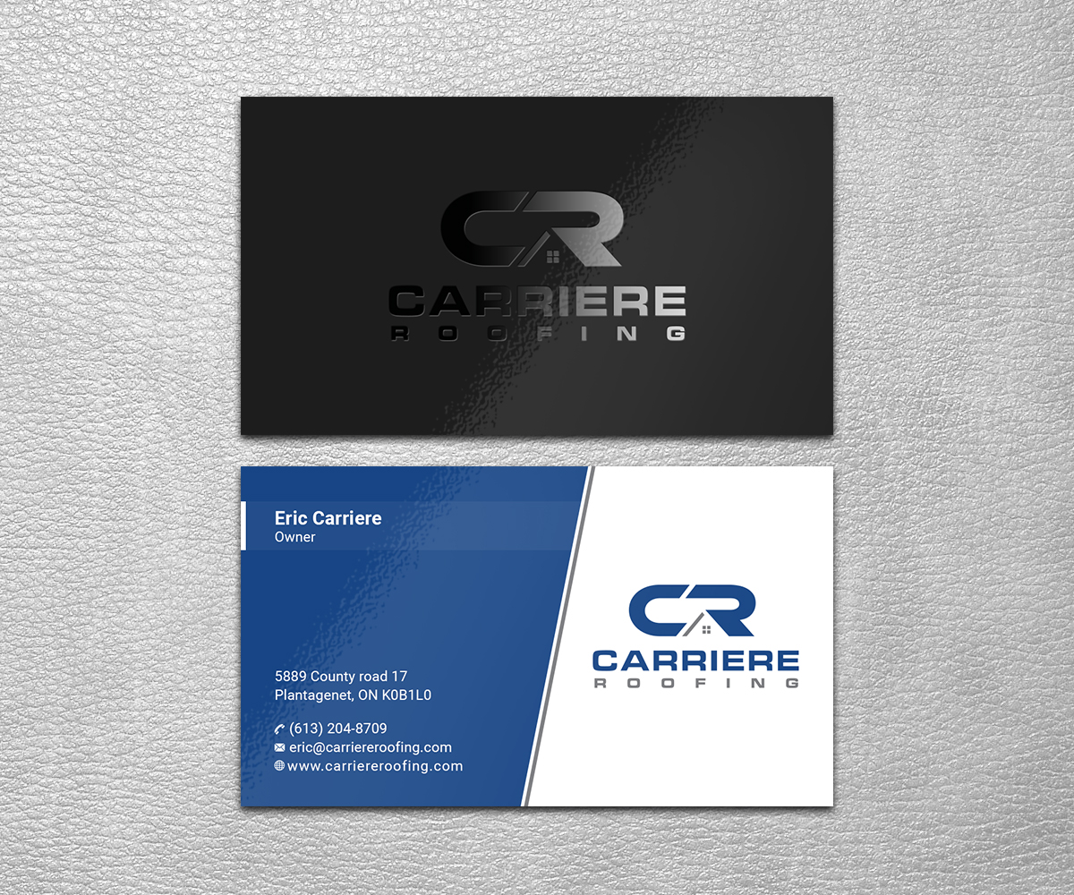 Design de Carte de Visite par SS_Designs pour Carriere Roofing | Design #15974973