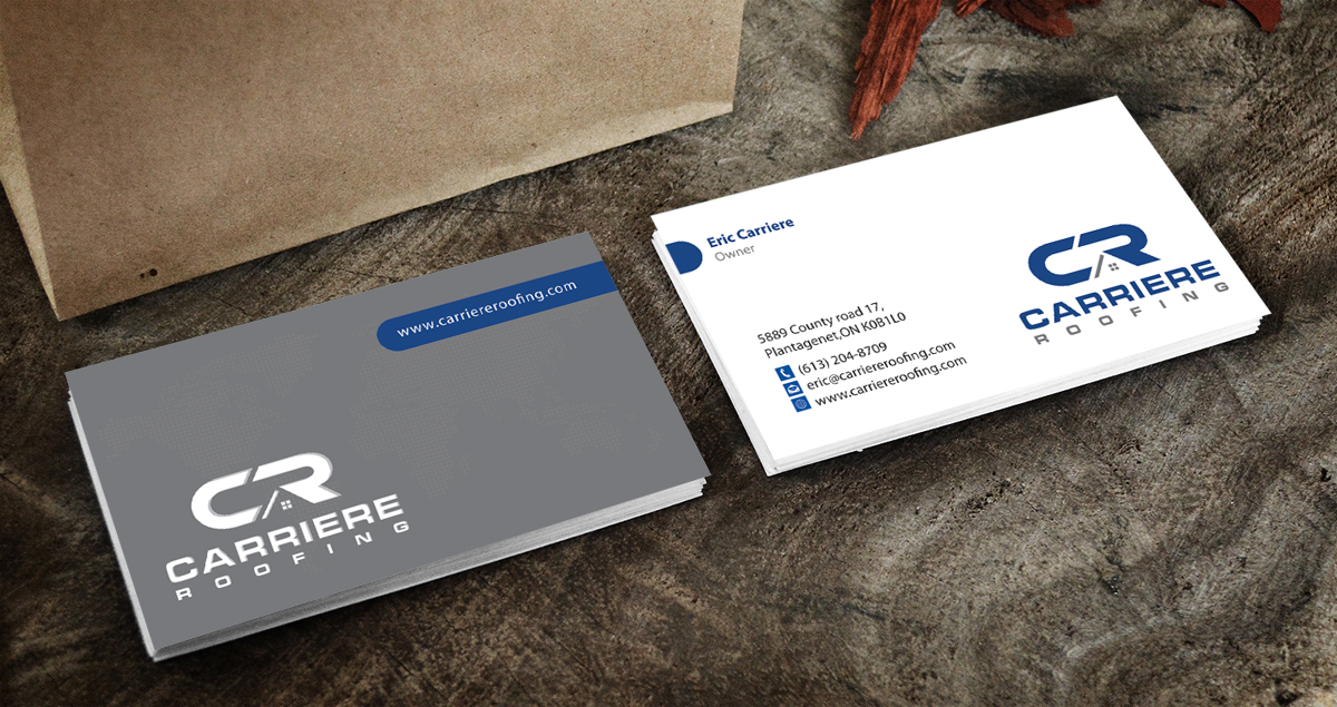 Business Card Design by alpesh9520 for Carriere Roofing | Design #15972651