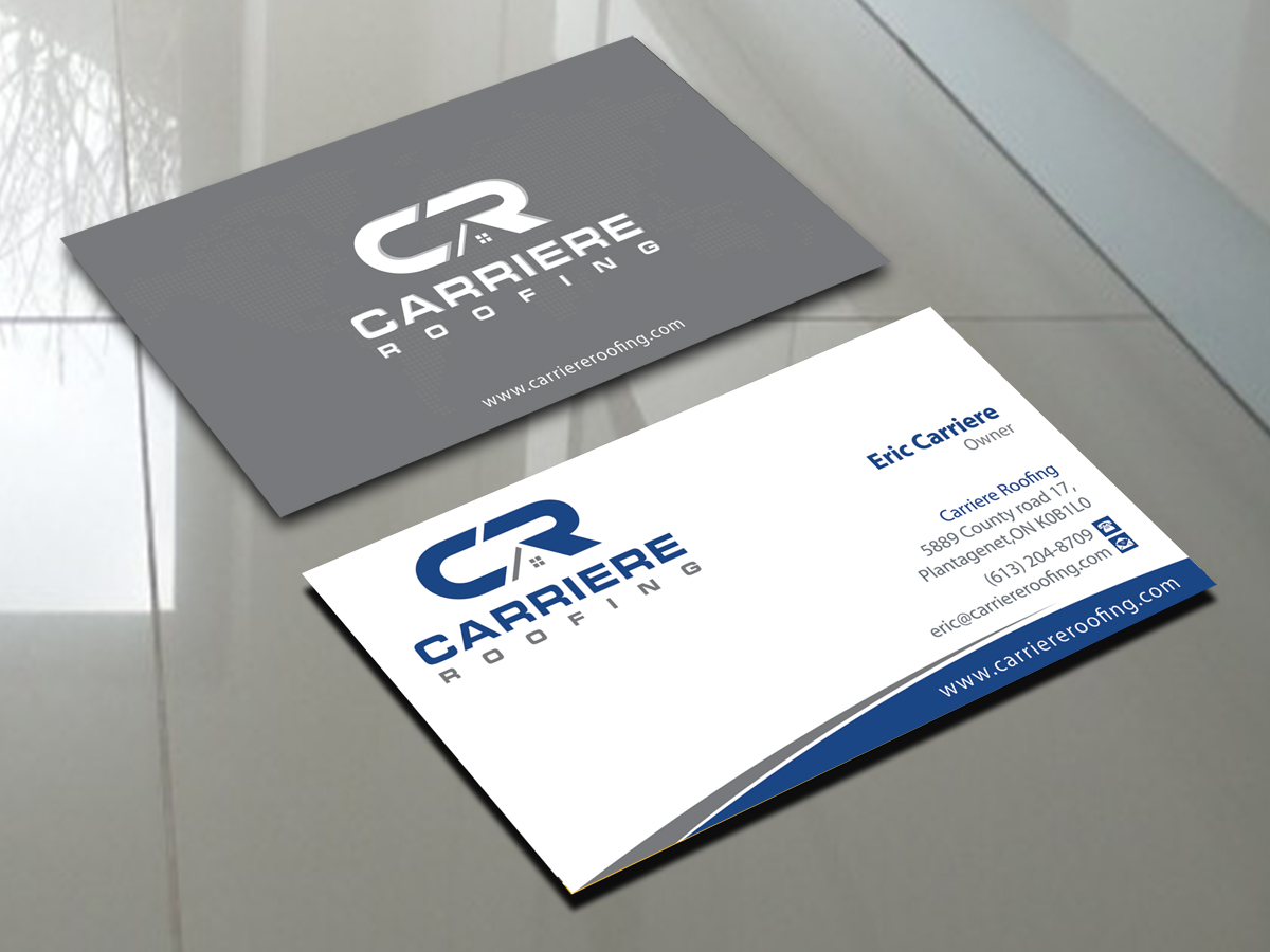 Business Card Design by alpesh9520 for Carriere Roofing | Design #15972681