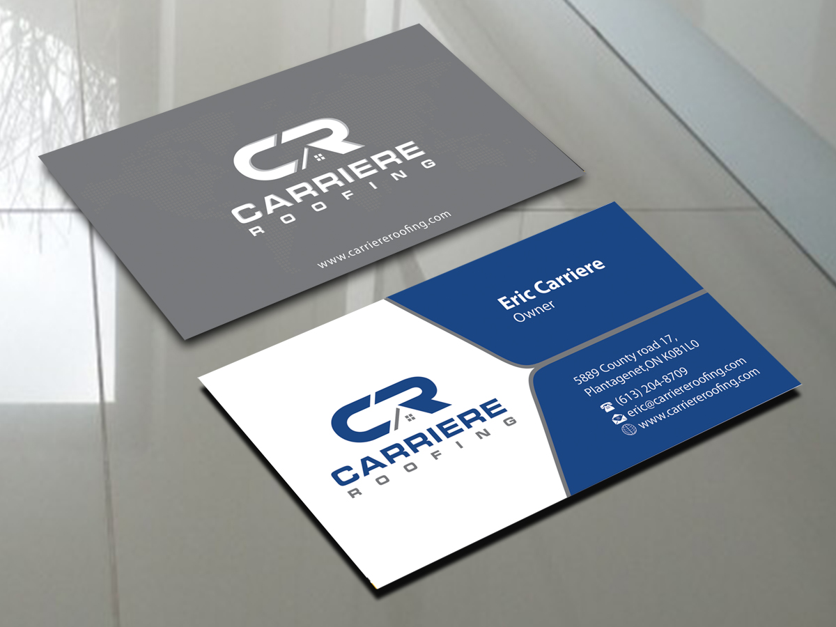 Business Card Design by alpesh9520 for Carriere Roofing | Design #15972685