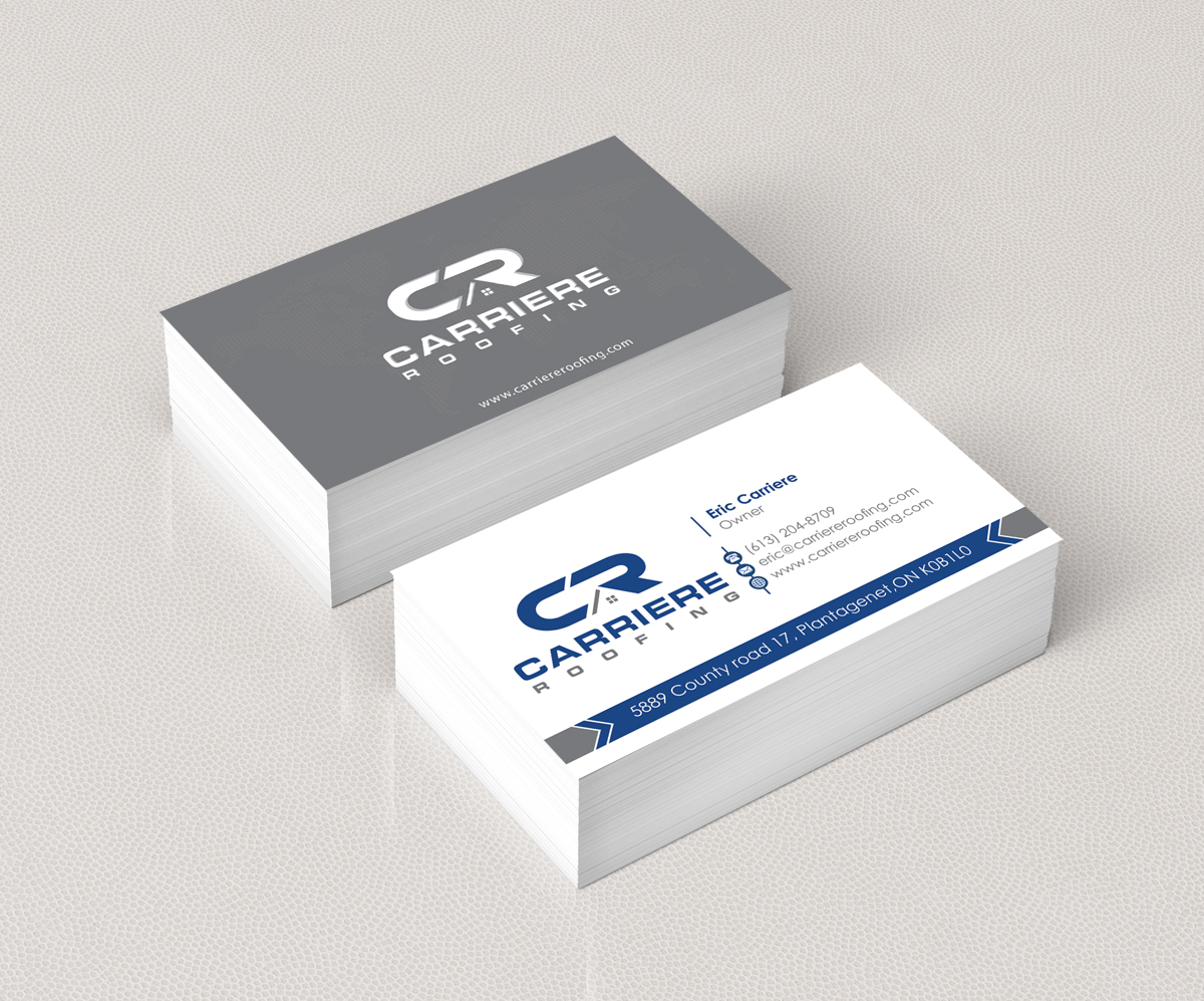 Business Card Design by alpesh9520 for Carriere Roofing | Design #15972700