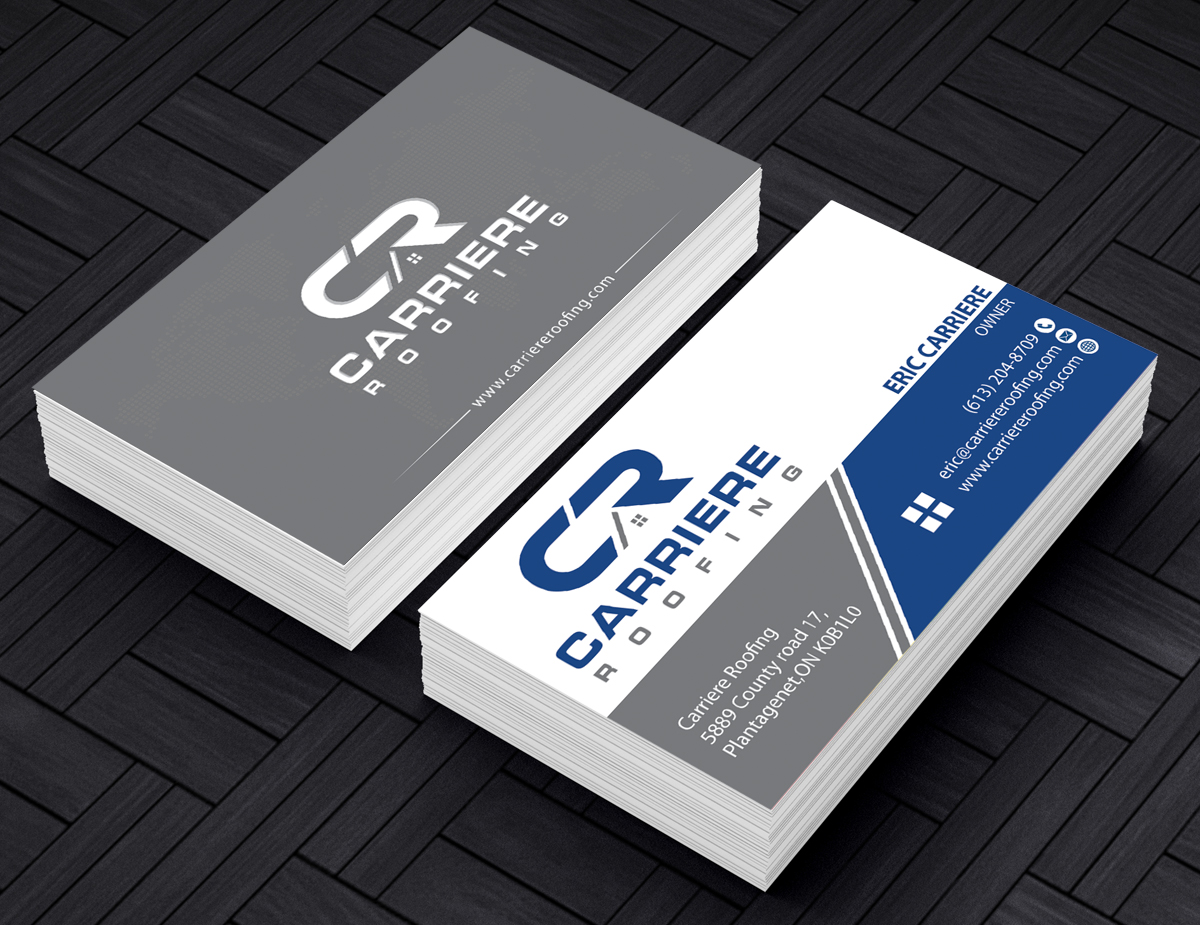 Business Card Design by alpesh9520 for Carriere Roofing | Design #15973462
