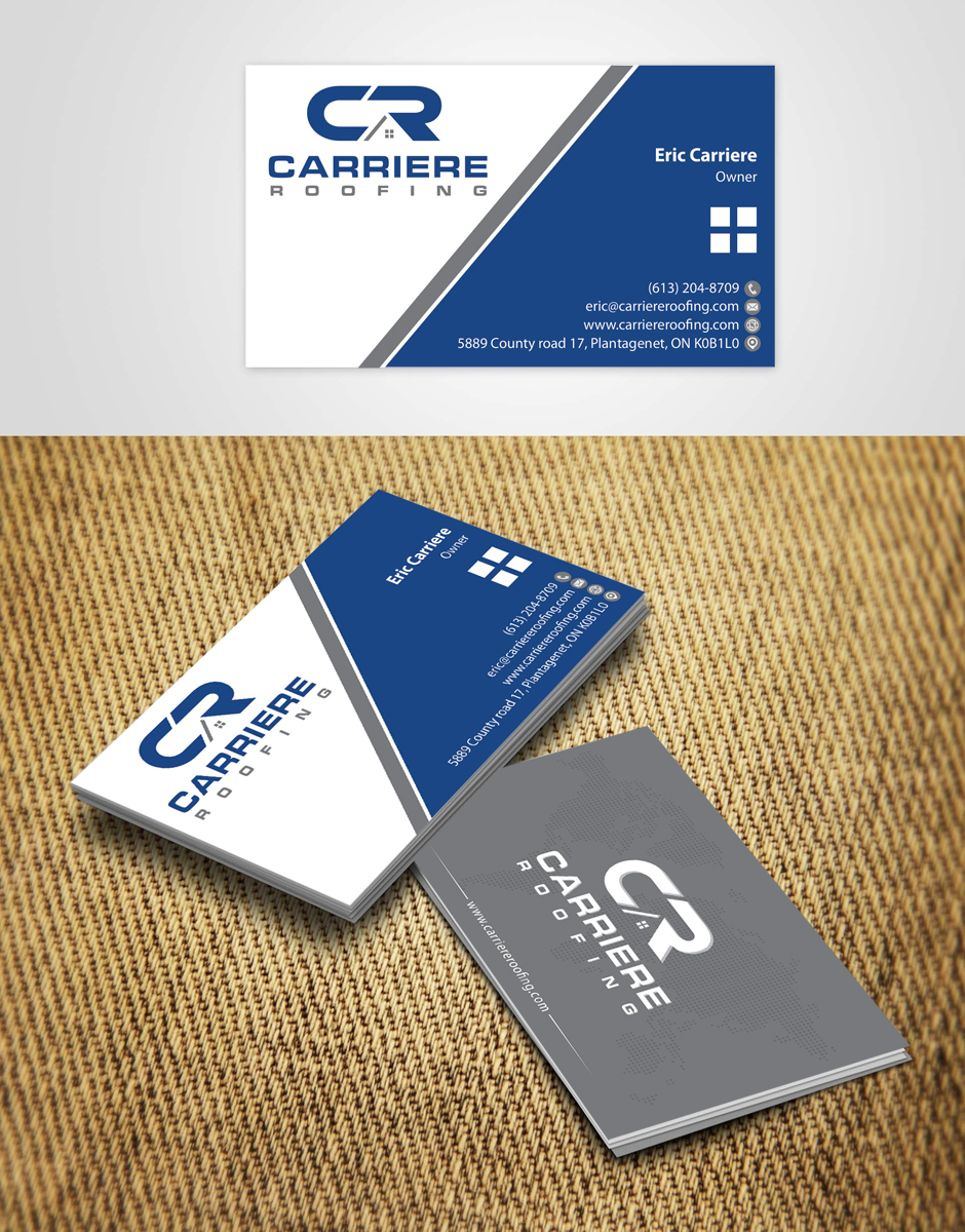 Business Card Design by alpesh9520 for Carriere Roofing | Design #15975399
