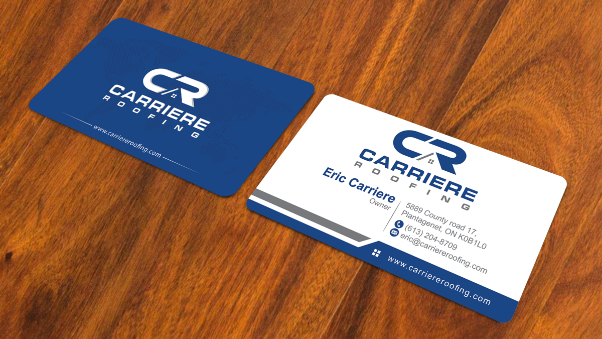 Diseño de Tarjeta de Presentación por alpesh9520 para Carriere Roofing | Diseño #15975990
