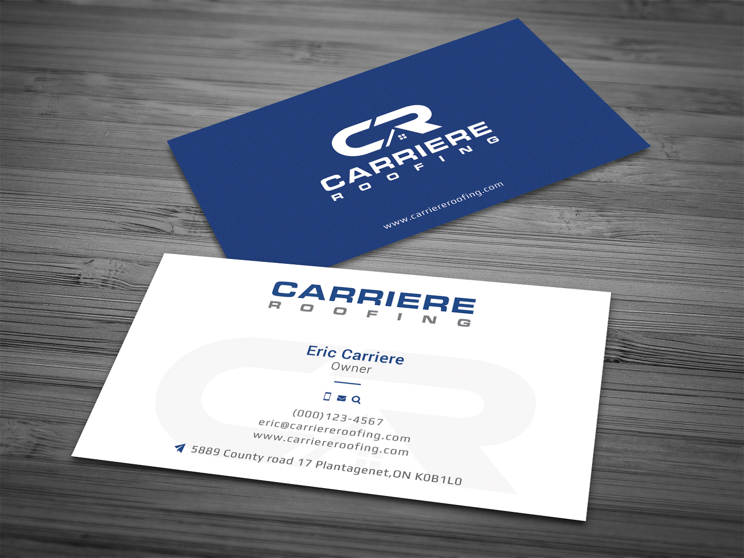 Business Card Design by Graphic Flame for Carriere Roofing | Design #15999244