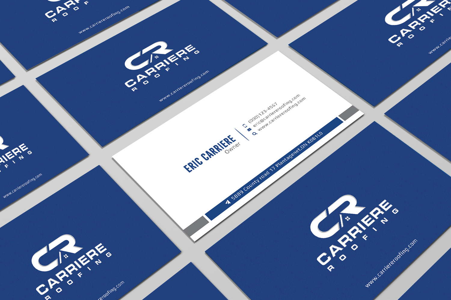 Business Card Design by Graphic Flame for Carriere Roofing | Design #15999251