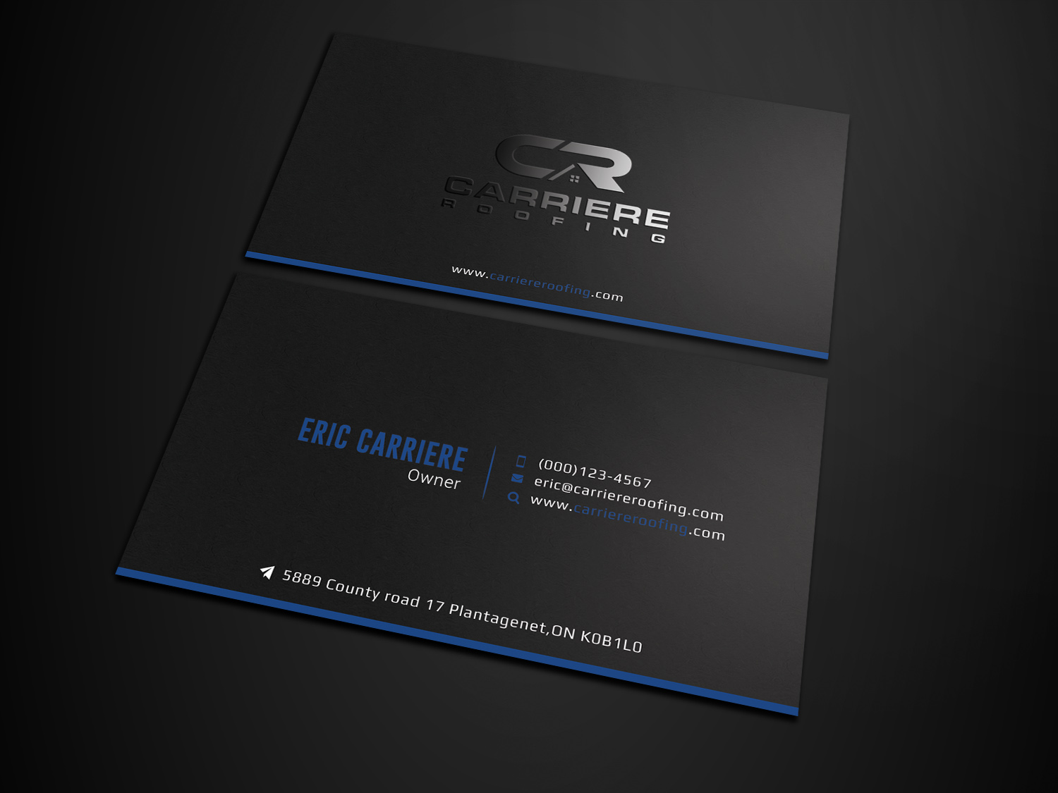 Design de Carte de Visite par Graphic Flame pour Carriere Roofing | Design #15999252