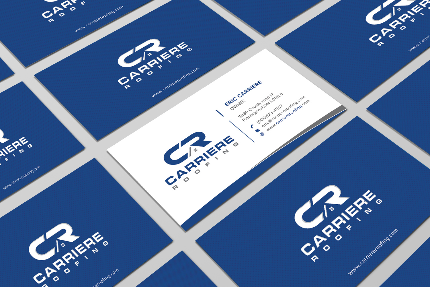 Design de Carte de Visite par Graphic Flame pour Carriere Roofing | Design #15999261