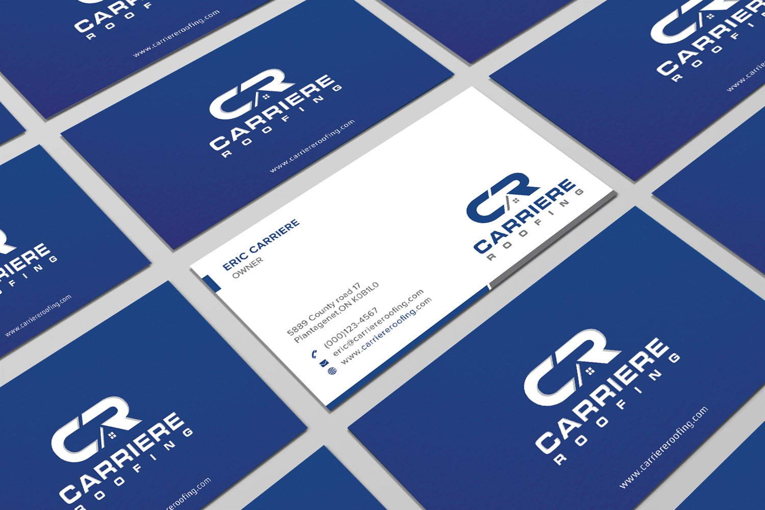 Design de Carte de Visite par Graphic Flame pour Carriere Roofing | Design #15999262
