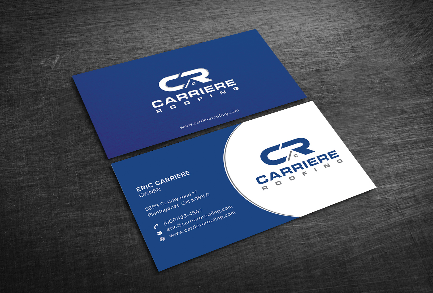 Business Card Design by Graphic Flame for Carriere Roofing | Design #15999324