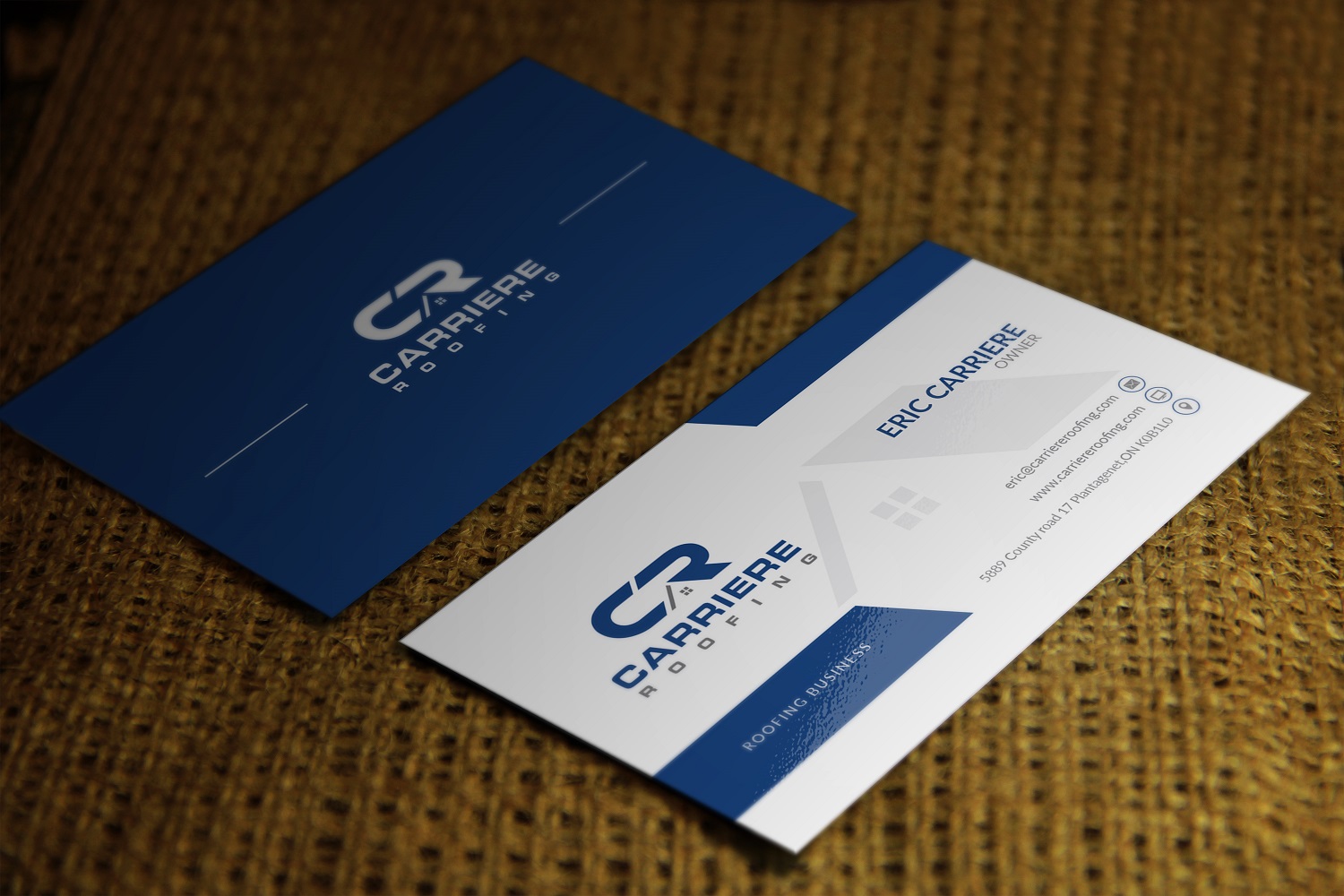 Visitenkarten-Design von TheLogoHouse für Carriere Roofing | Design #16003873