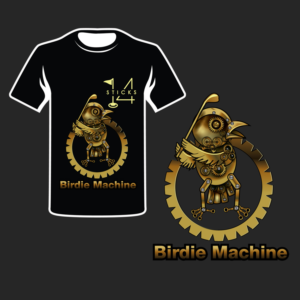 Golf apparel company t-shirt design - Birdie Machine | Diseño de Camiseta por quantumwebtech