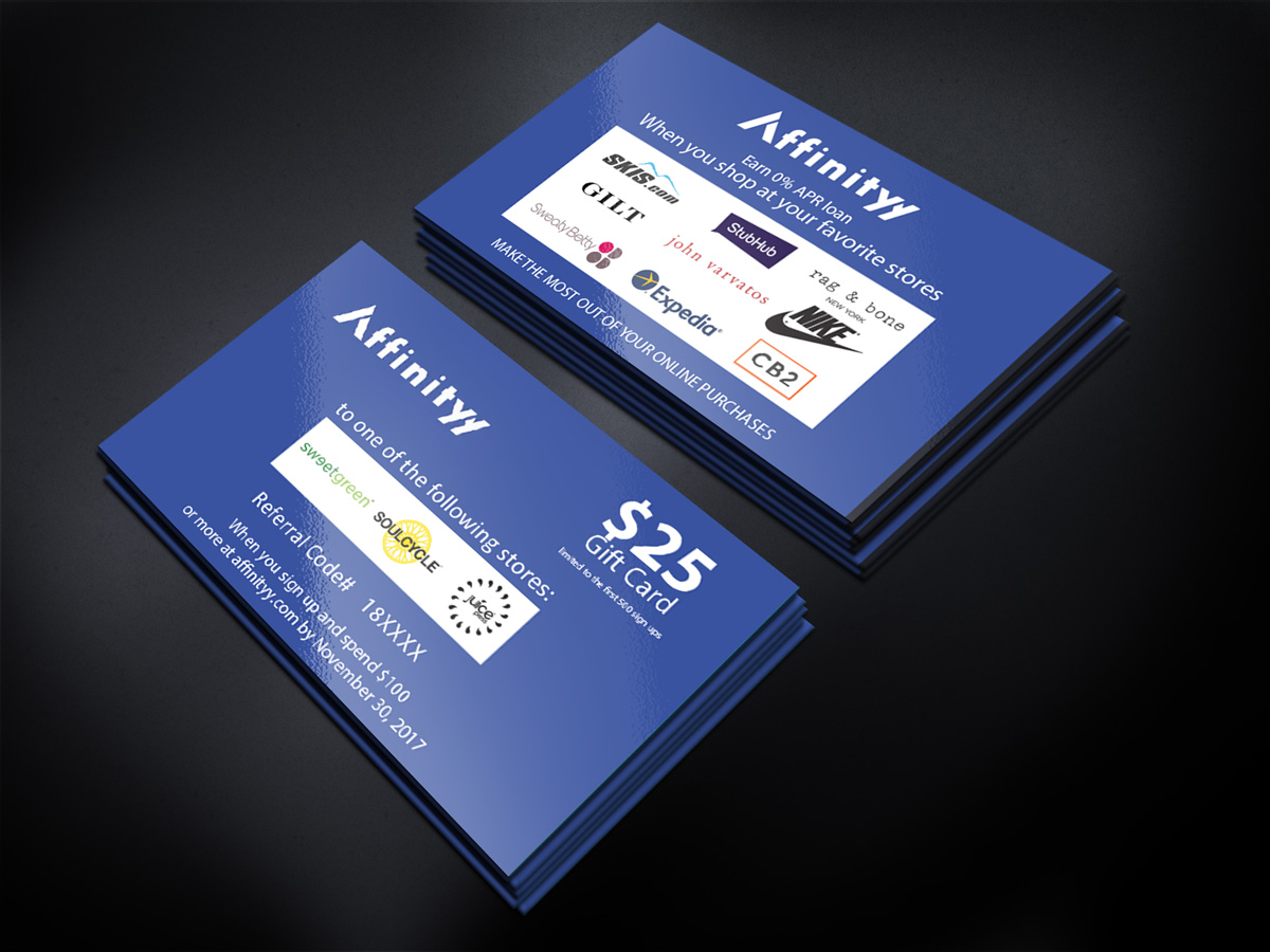 Business Card Design by Sergio Coelho for Affinityy Inc | Design #15967848