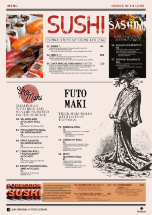 Menu Design by mrmrnjr for Monsun Restaurant AS | Design: #15977623