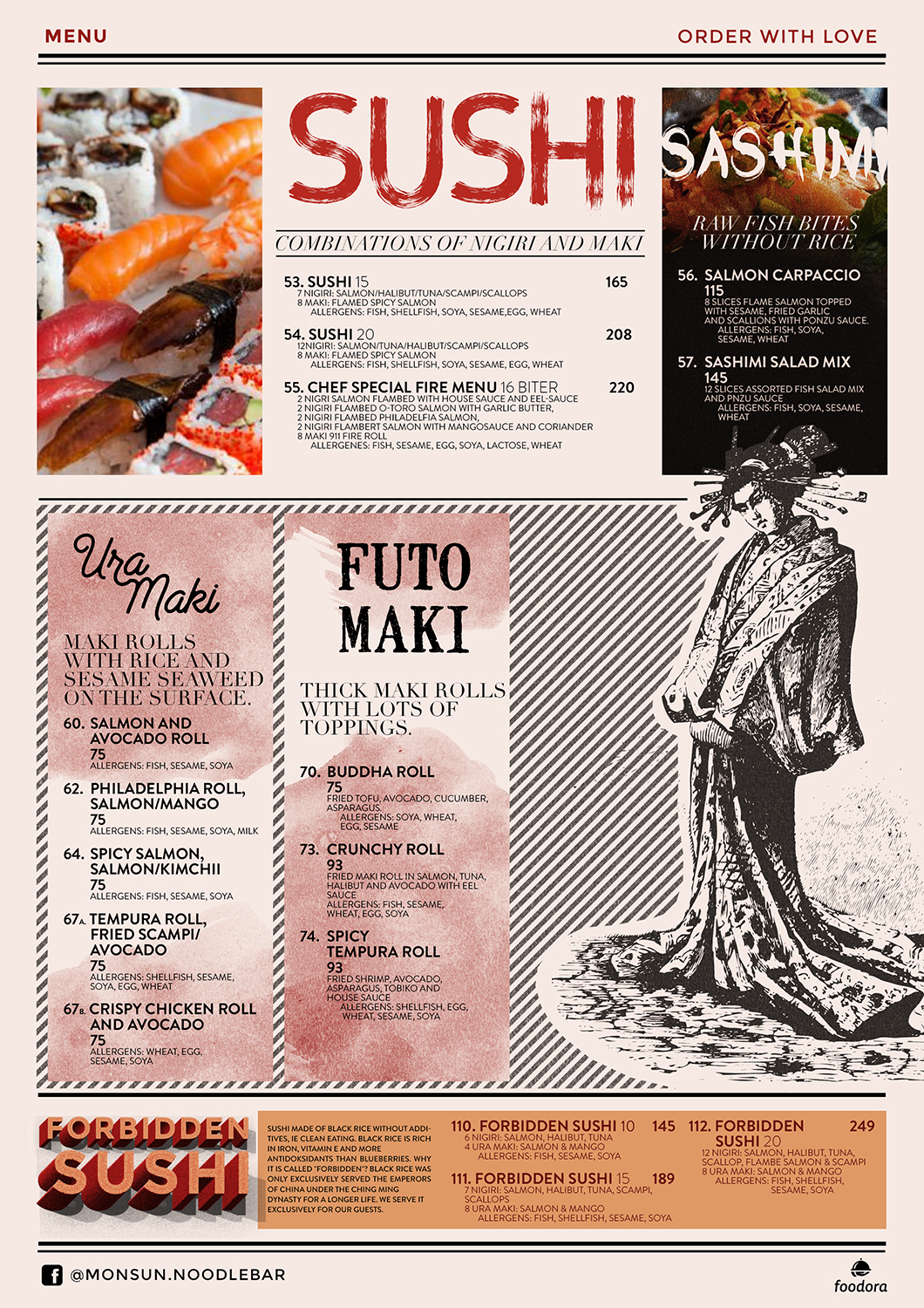 Menu Design by mrmrnjr for Monsun Restaurant AS | Design #15978912