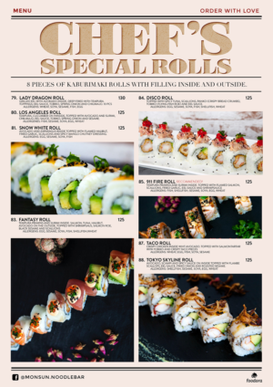 Menu Design by mrmrnjr for Monsun Restaurant AS | Design: #16311595