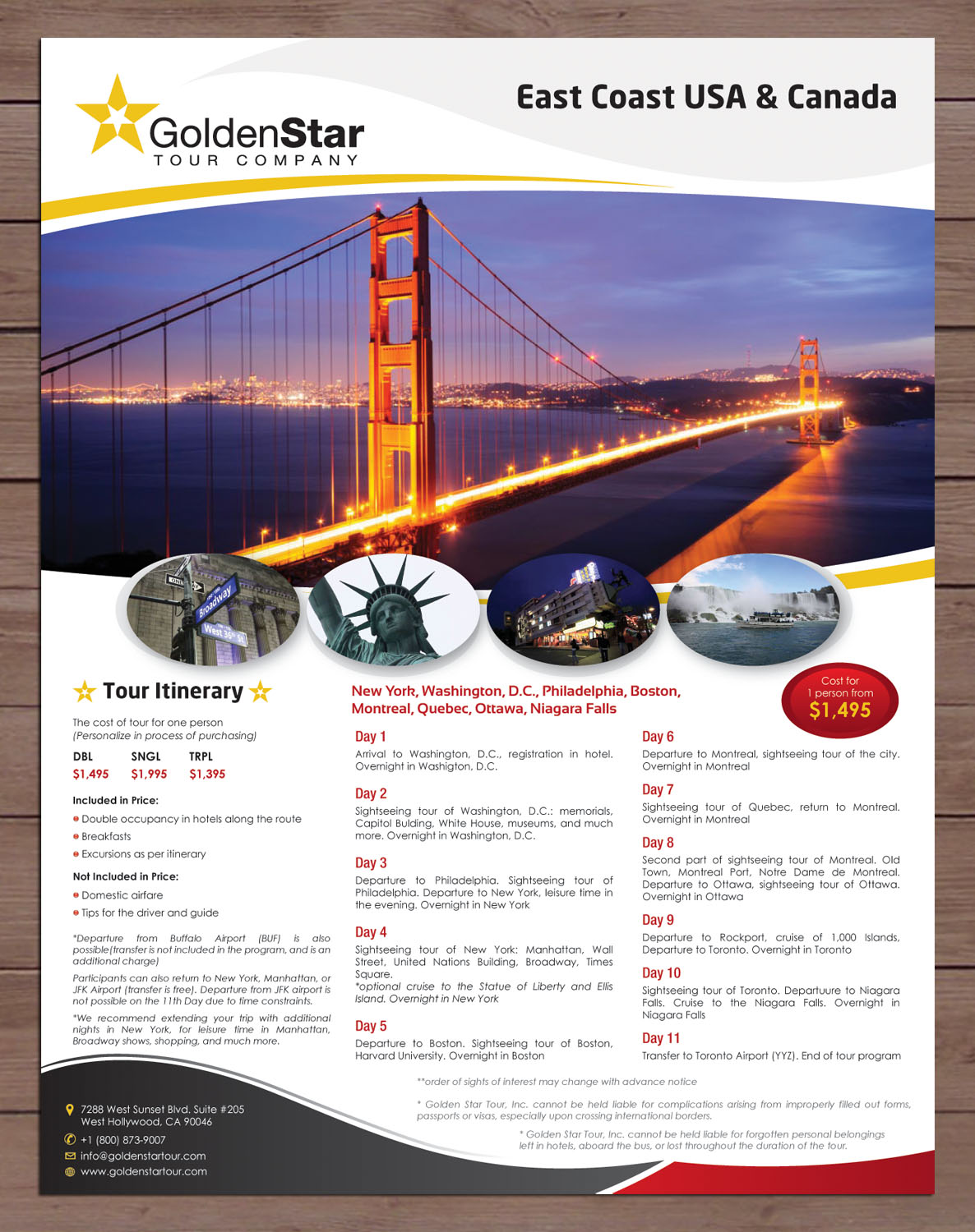 Flyer-Design von Sbss für Golden Star Tour, Inc. | Design #2639572