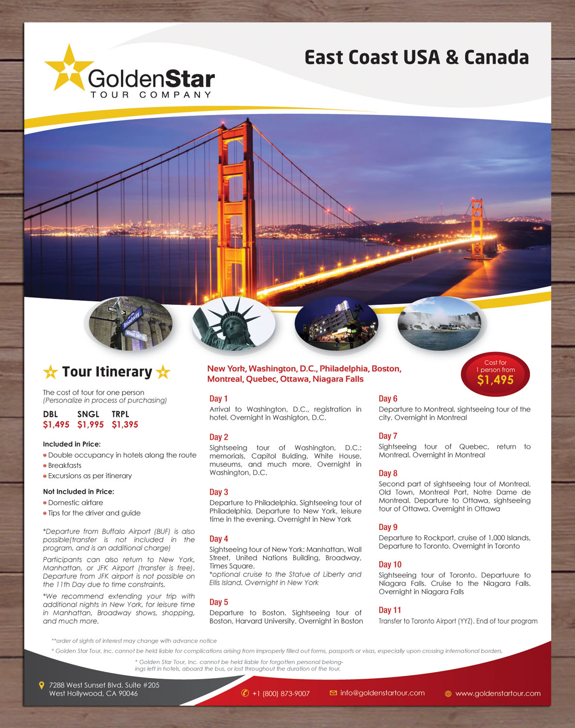Flyer-Design von Sbss für Golden Star Tour, Inc. | Design #2639575