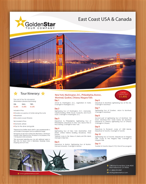 Flyer-Design von Sbss für Golden Star Tour, Inc. | Design: #2639579