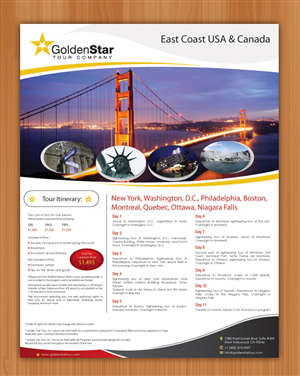 Flyer-Design von Sbss für Golden Star Tour, Inc. | Design: #2639581