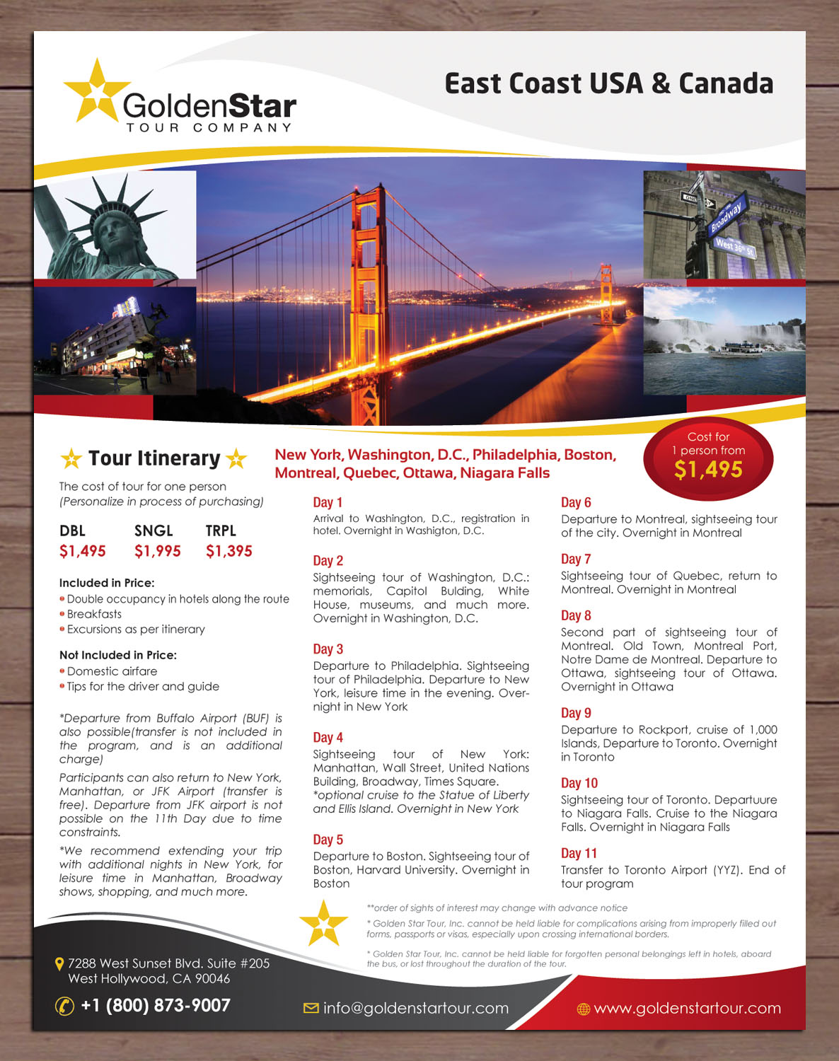 Flyer-Design von Sbss für Golden Star Tour, Inc. | Design #2644402