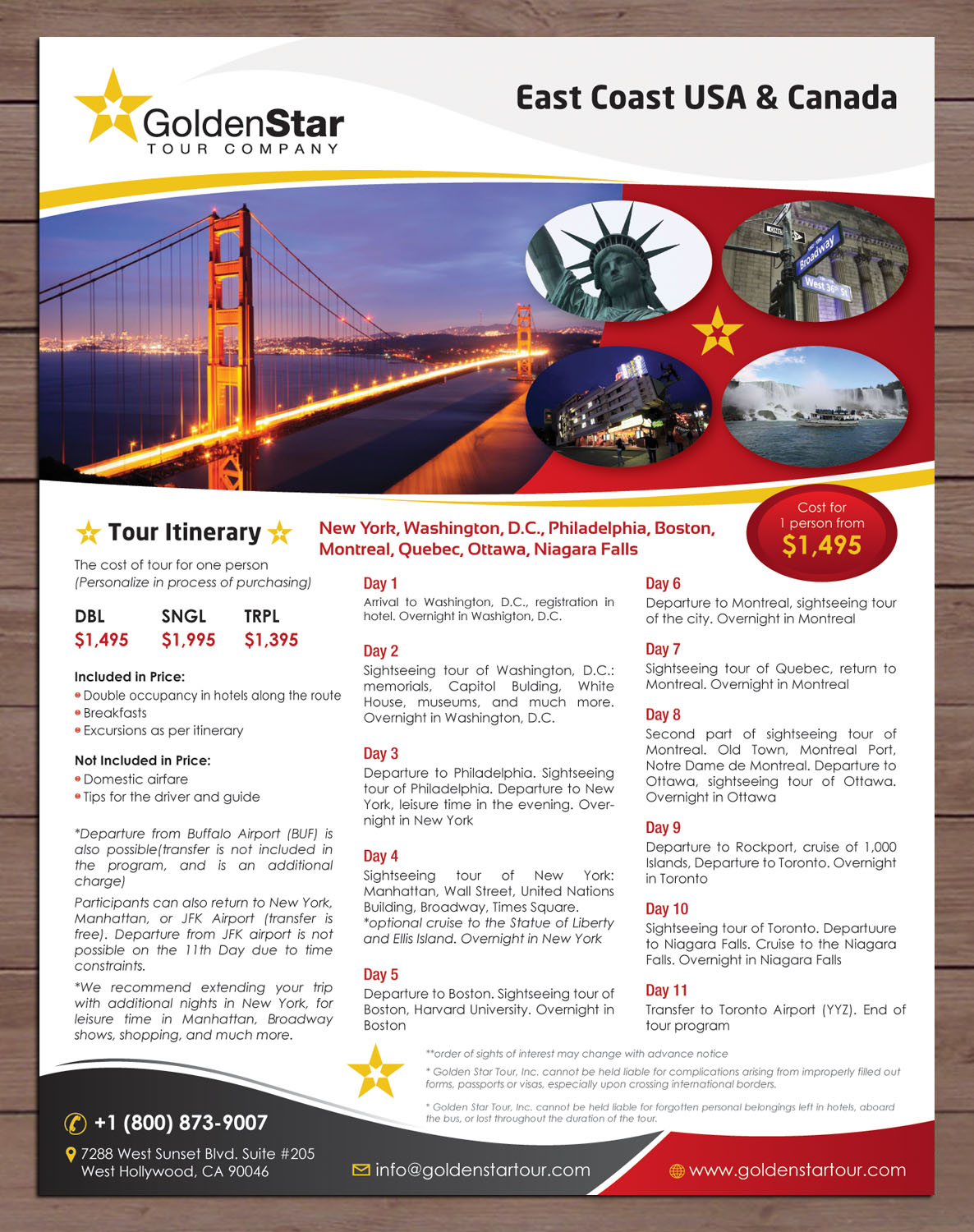 Flyer-Design von Sbss für Golden Star Tour, Inc. | Design #2644403